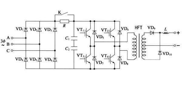 逆變焊接電源逆變原理圖